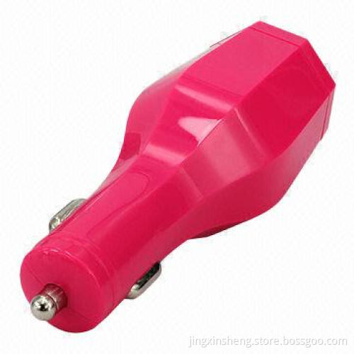 Portable Dual USB Ports Car Chargers with Gorgeous Streamline, Fast Charging, 5V/2.3A Output